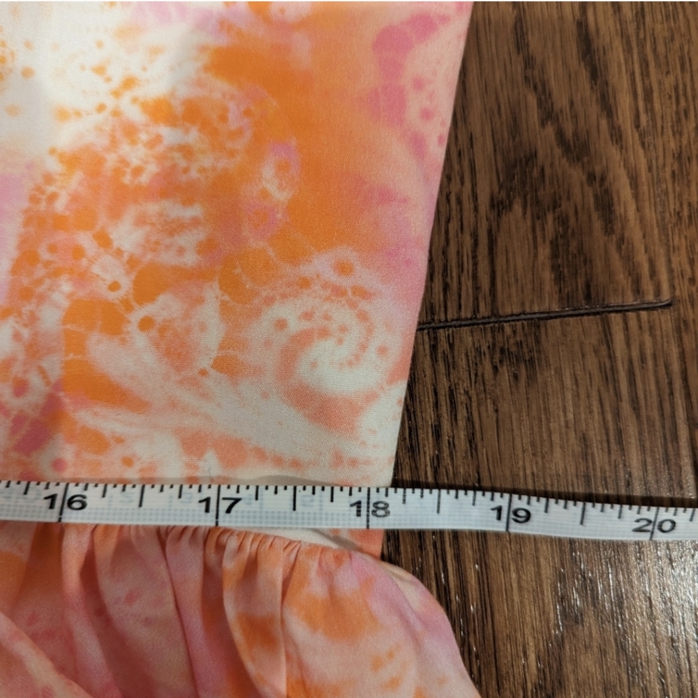 Topshop Dress 14 Pink Orange Sleeveless Maxi Midi Cutout Poplin - Picture 10 of 12